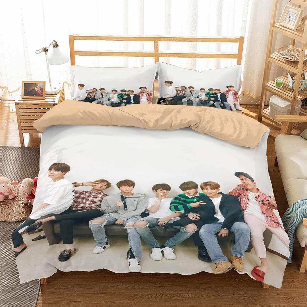 3D Customize Bts Bedding Set Duvet Cover Set Bedroom Set Bedlinen