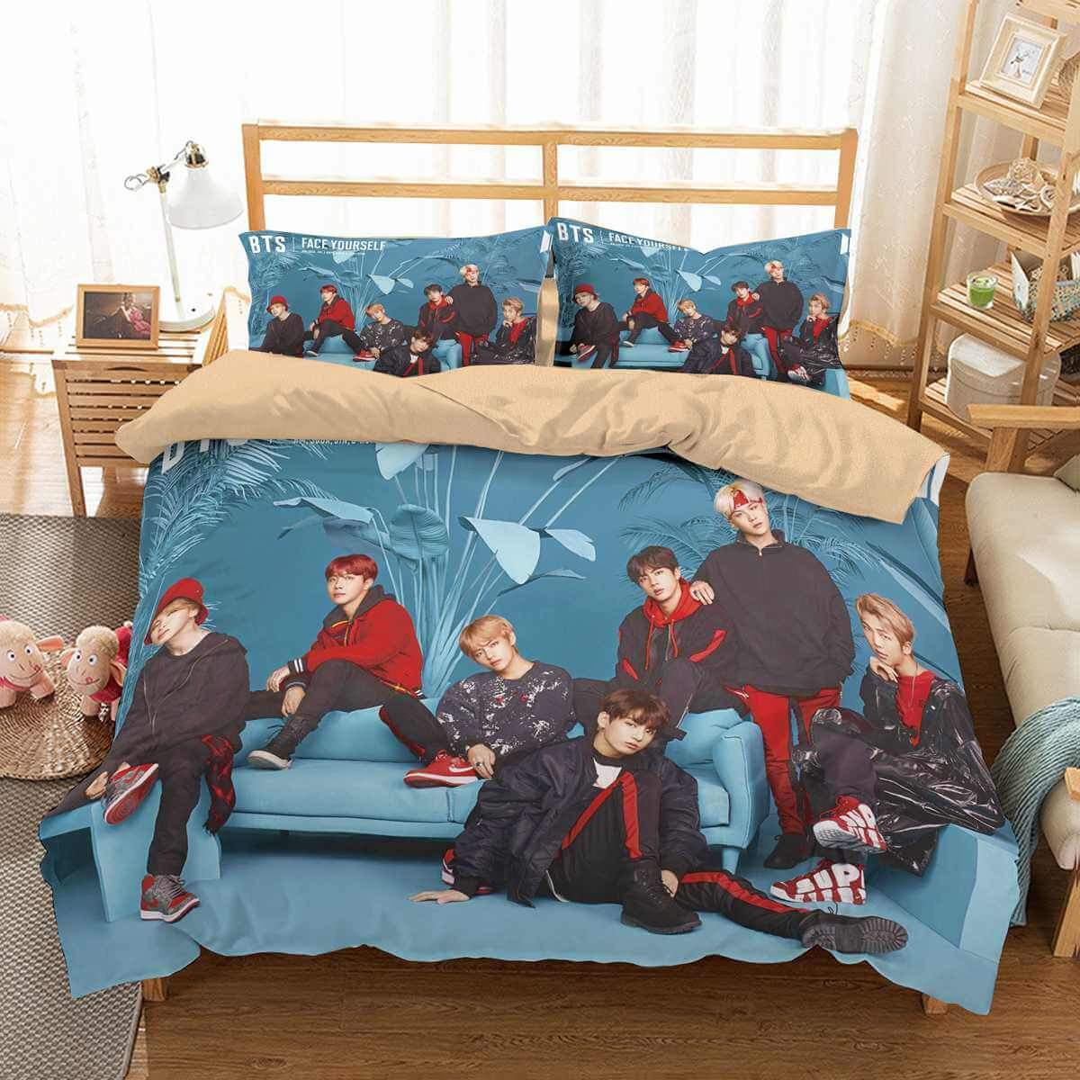 3D Customize Bts Bedding Set Duvet Cover Set Bedroom Set Bedlinen 2