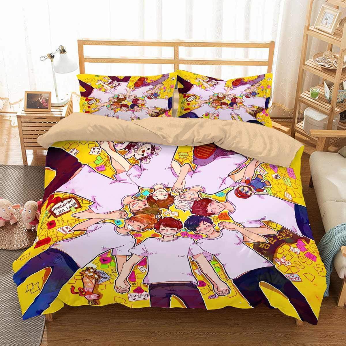 3D Customize Bts Bedding Set Duvet Cover Set Bedroom Set Bedlinen 3