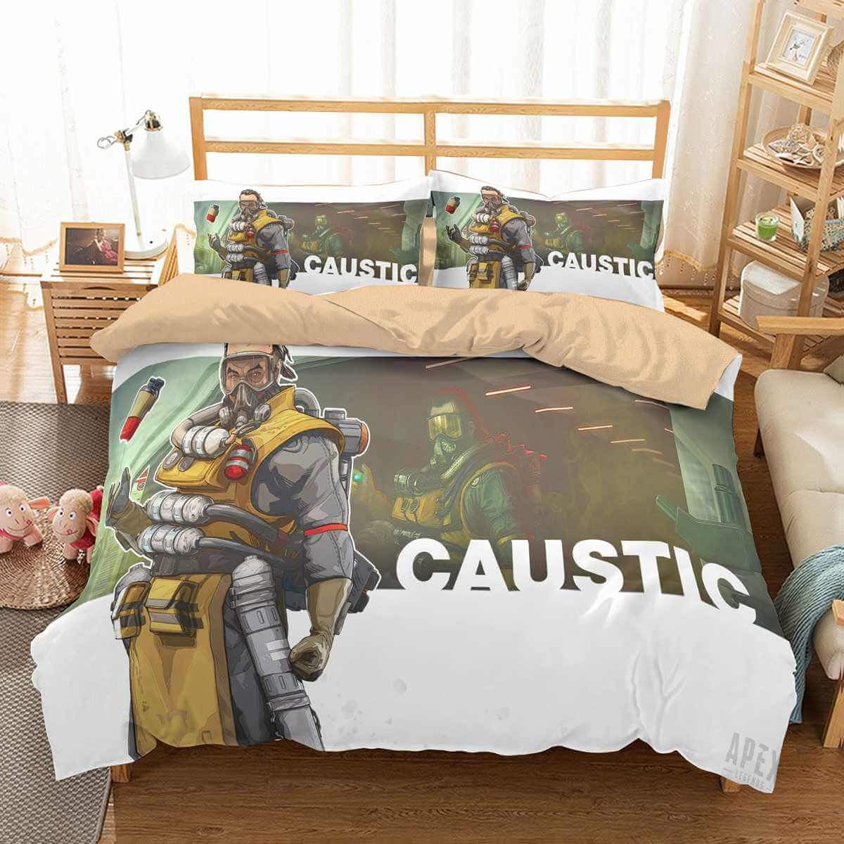 3D Customize Caustic Apex Legends Bedding Set Duvet Cover Set Bedroom Set Bedlinen