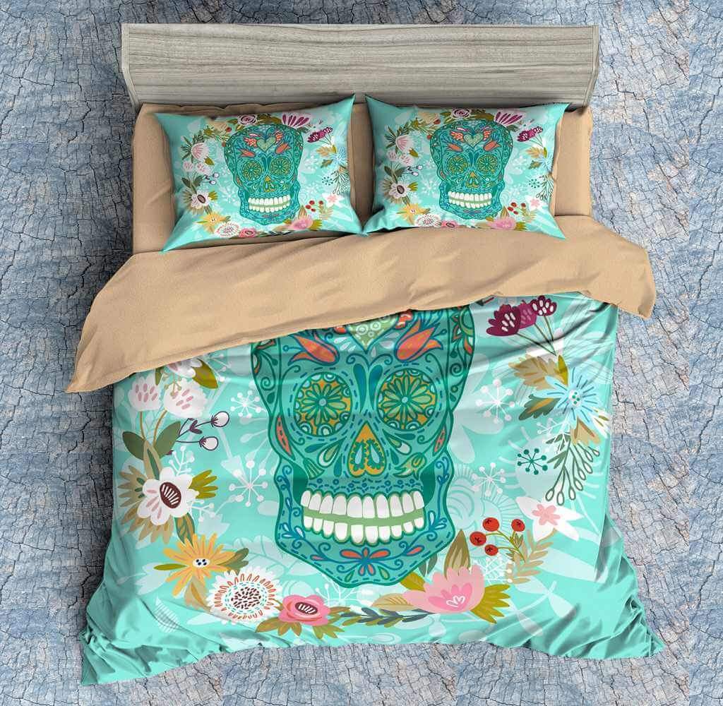 3D Customize Colorful Skull Bedding Set Duvet Cover Set Bedroom Set Bedlinen 1