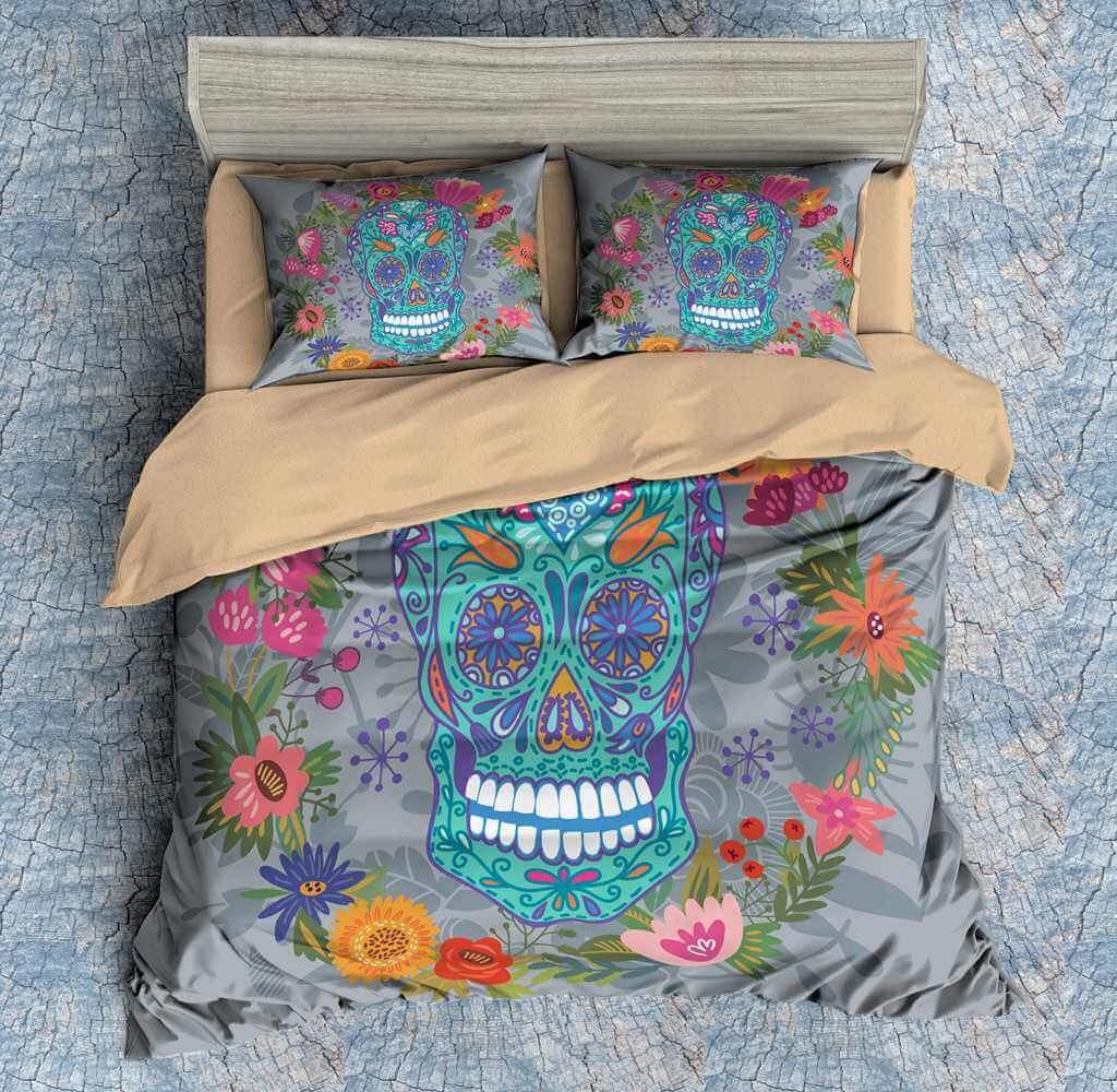 3D Customize Colorful Skull Bedding Set Duvet Cover Set Bedroom Set Bedlinen 2