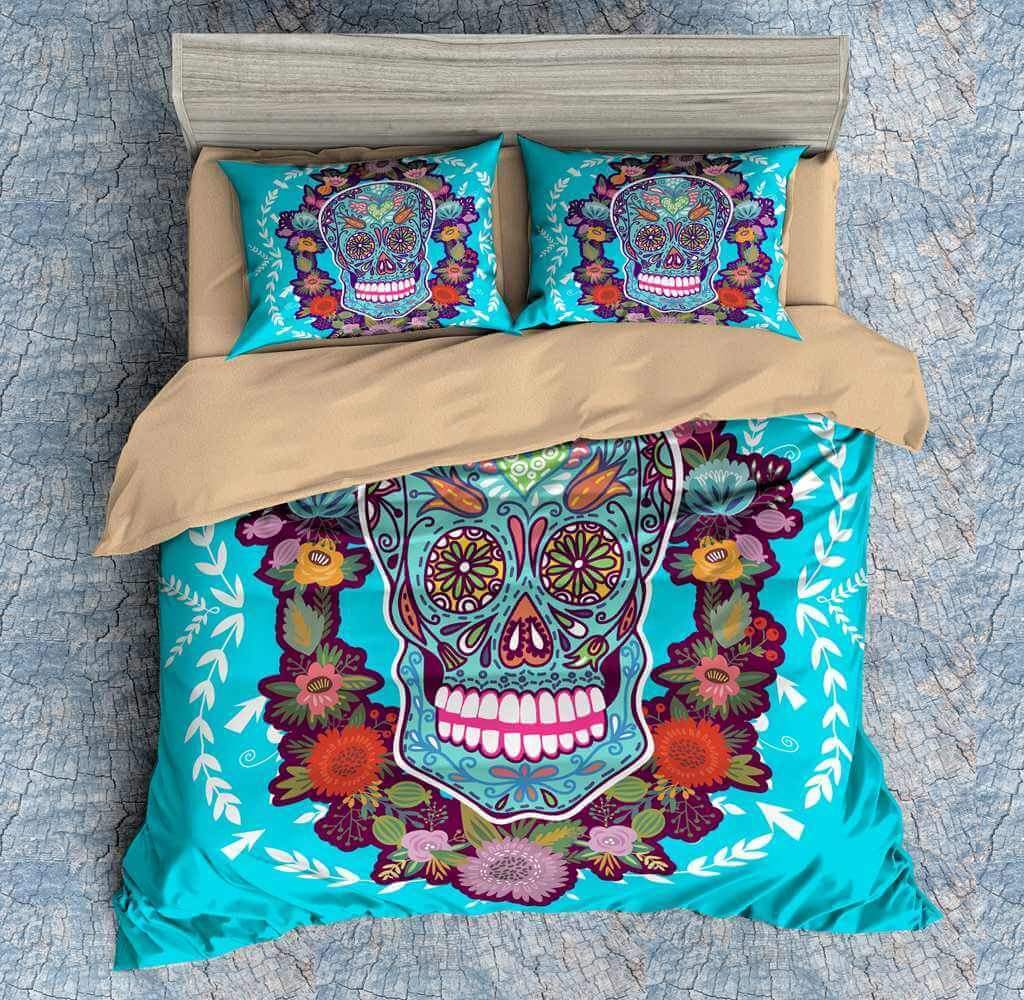 3D Customize Colorful Skull Bedding Set Duvet Cover Set Bedroom Set Bedlinen 6