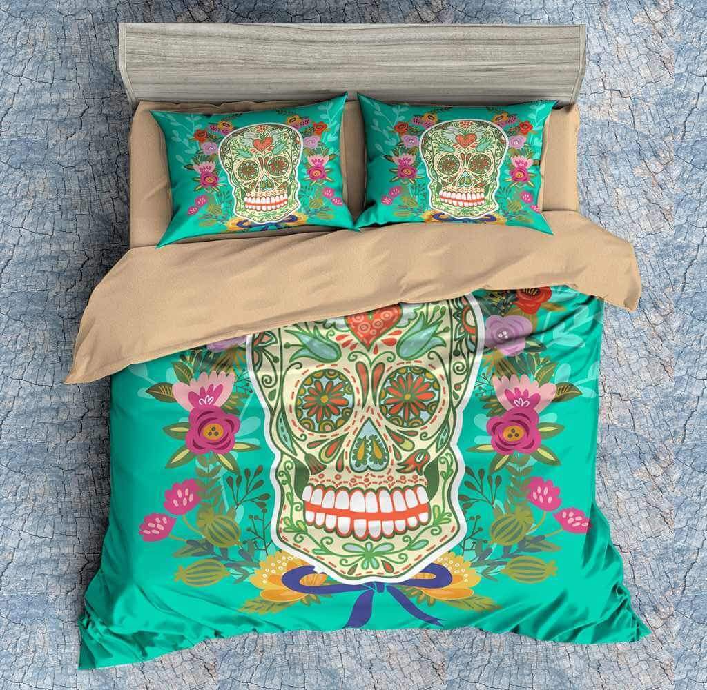 3D Customize Colorful Skull Bedding Set Duvet Cover Set Bedroom Set Bedlinen 7