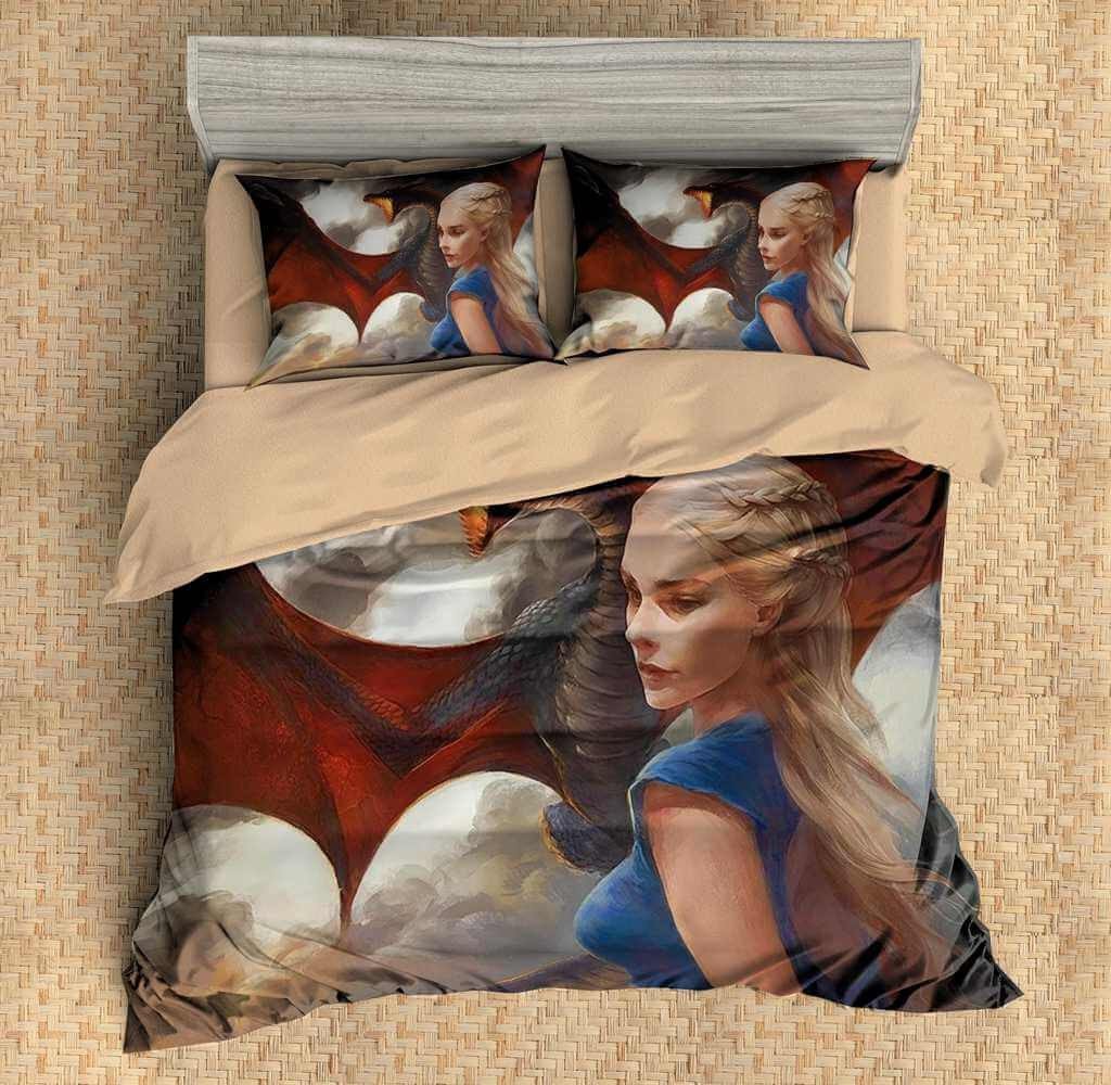 3D Customize Daenerys Targaryen Game Of Thrones Bedding Set Duvet Cover Set Bedroom Set Bedlinen