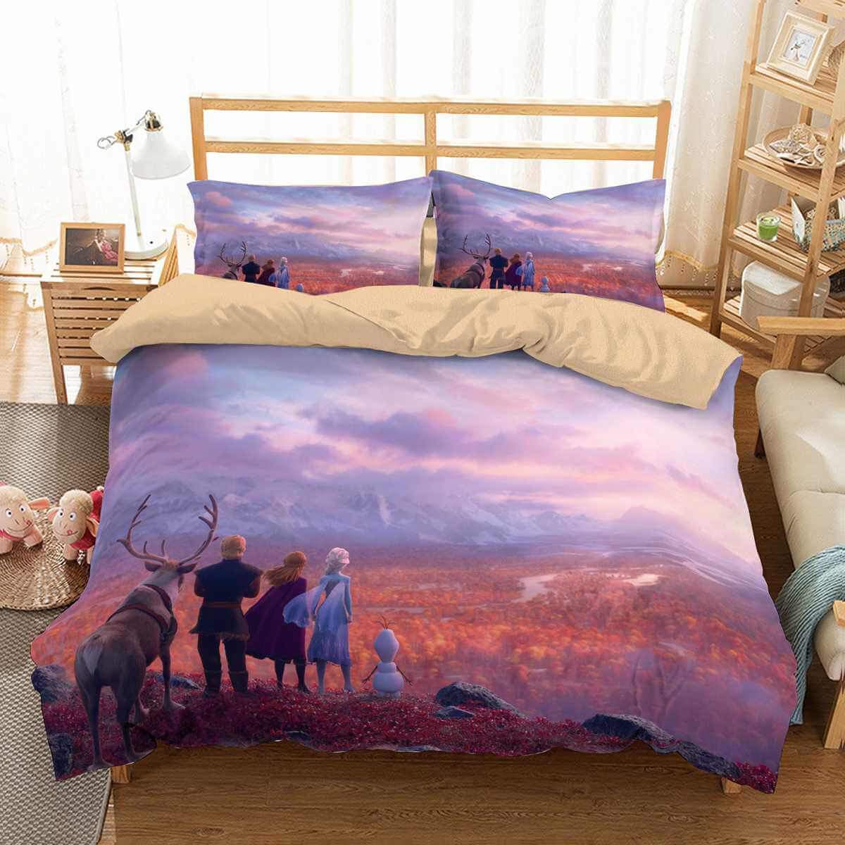 3D Customize Frozen 2 Bedding Set Duvet Cover Set Bedroom Set Bedlinen