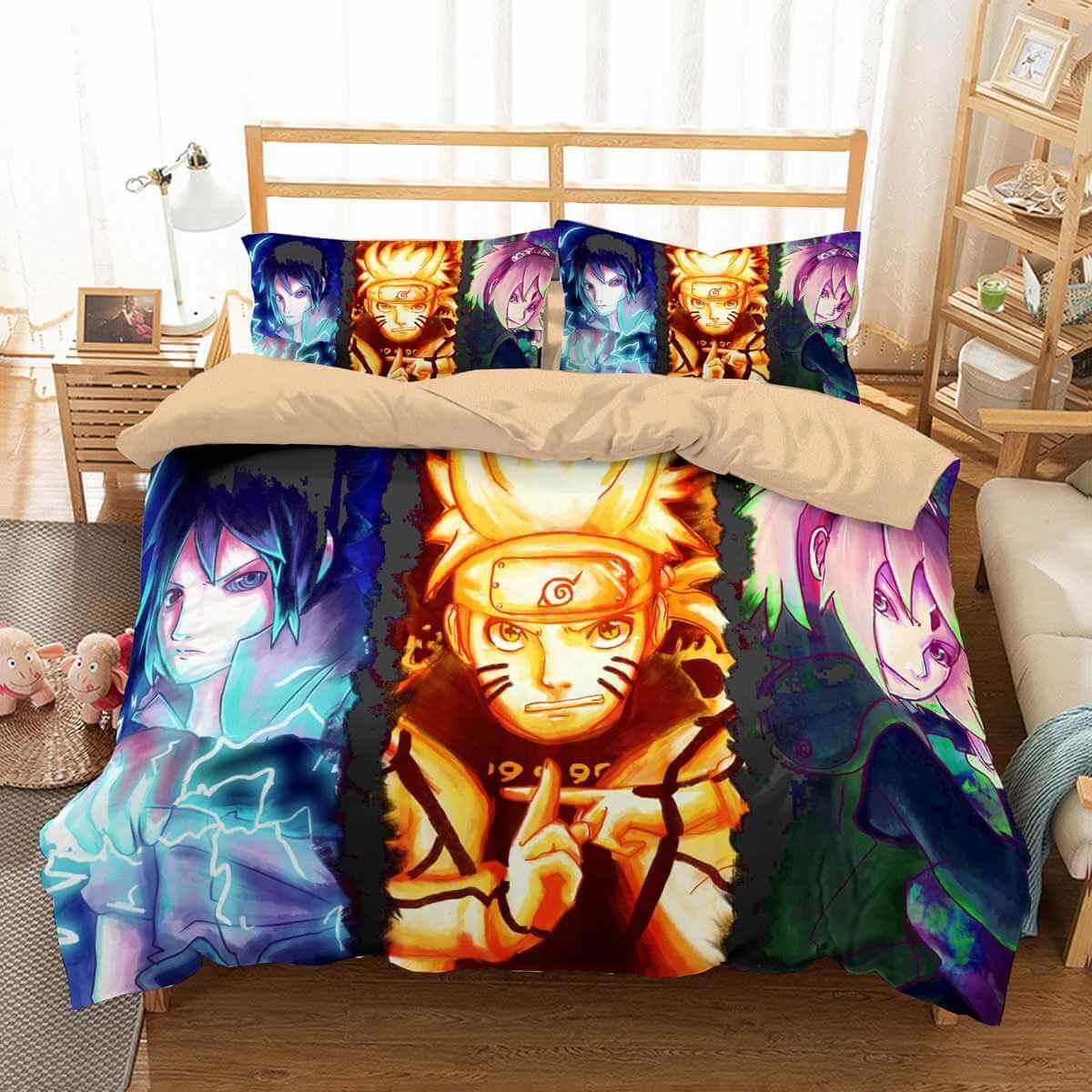 3D Customize Naruto Bedding Set Duvet Cover Set Bedroom Set Bedlinen