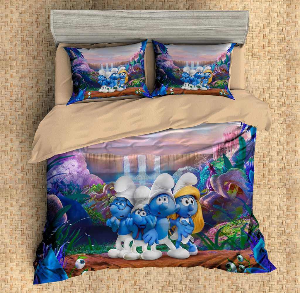 3D Customize The Smurfs Bedding Set Duvet Cover Set Bedroom Set Bedlinen
