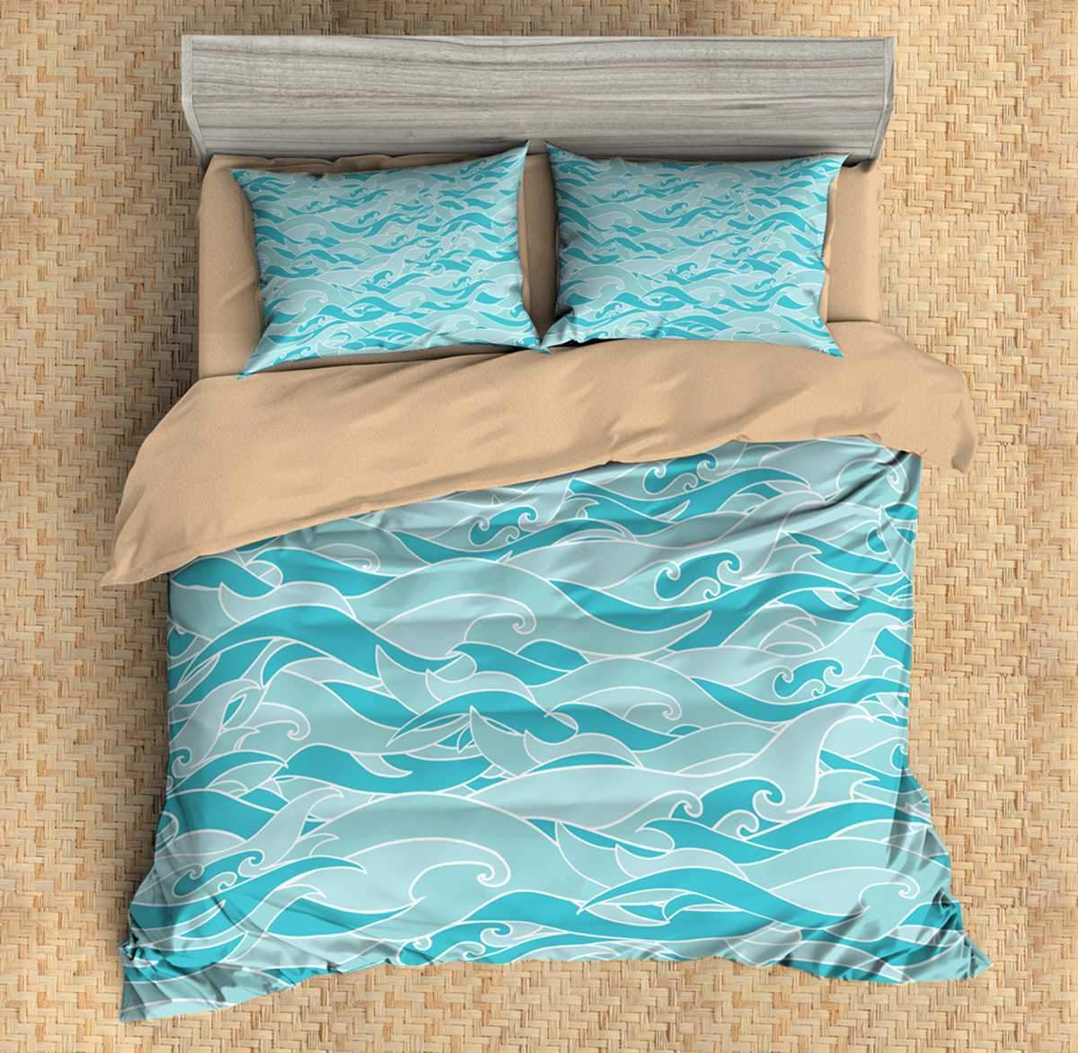 3D Customize Waves Bedding Set Duvet Cover Set Bedroom Set Bedlinen 1