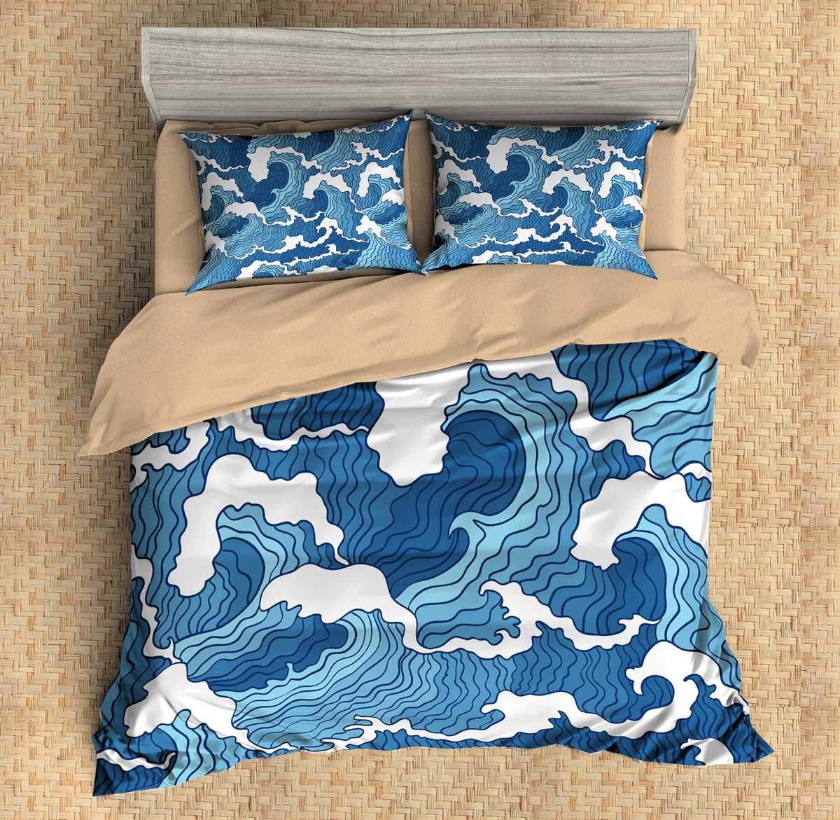 3D Customize Waves Bedding Set Duvet Cover Set Bedroom Set Bedlinen 10