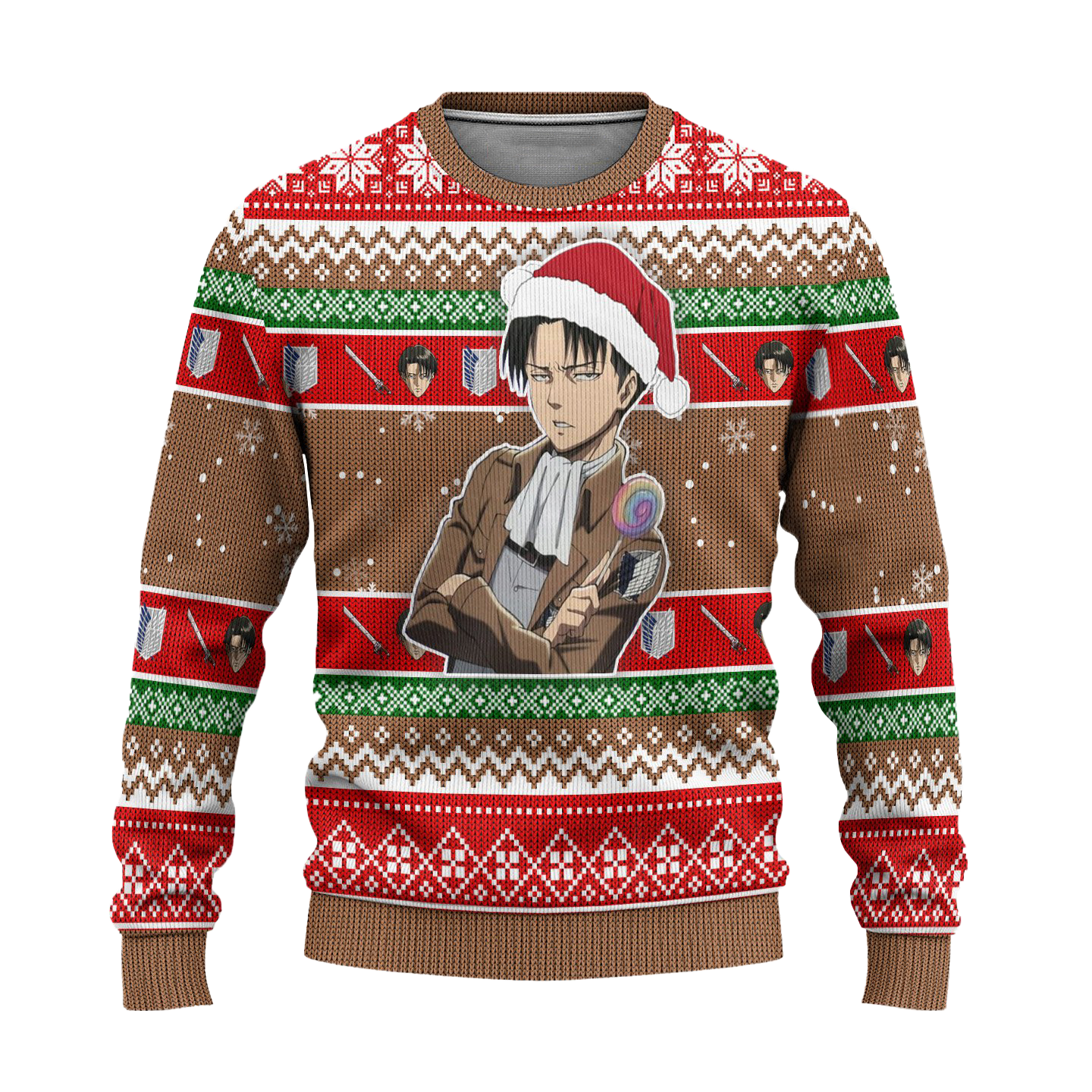 Levi Ackerman Attack on Titan Anime Ugly Christmas Sweater Xmas Gift