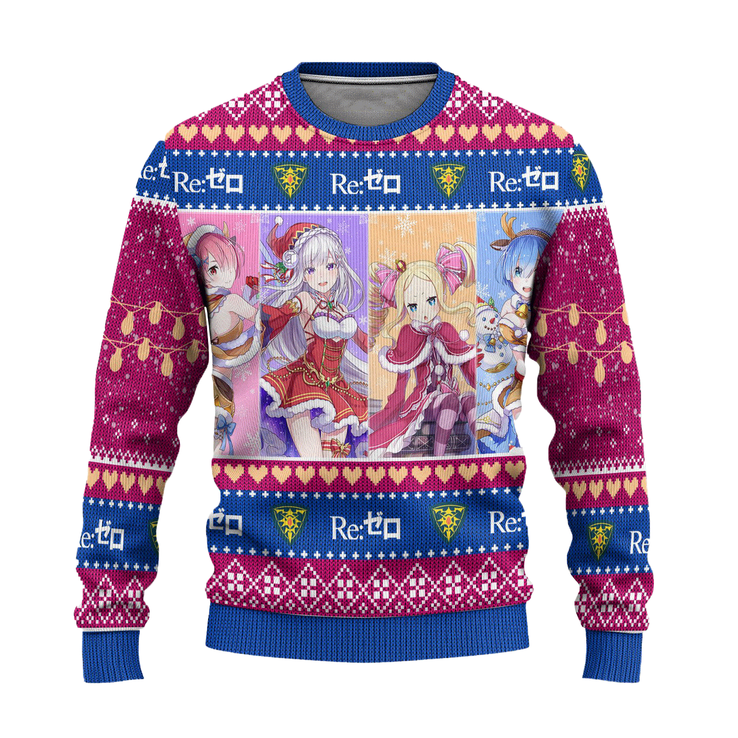 Re Zero Anime Ugly Christmas Sweater Custom Characters Xmas Gift