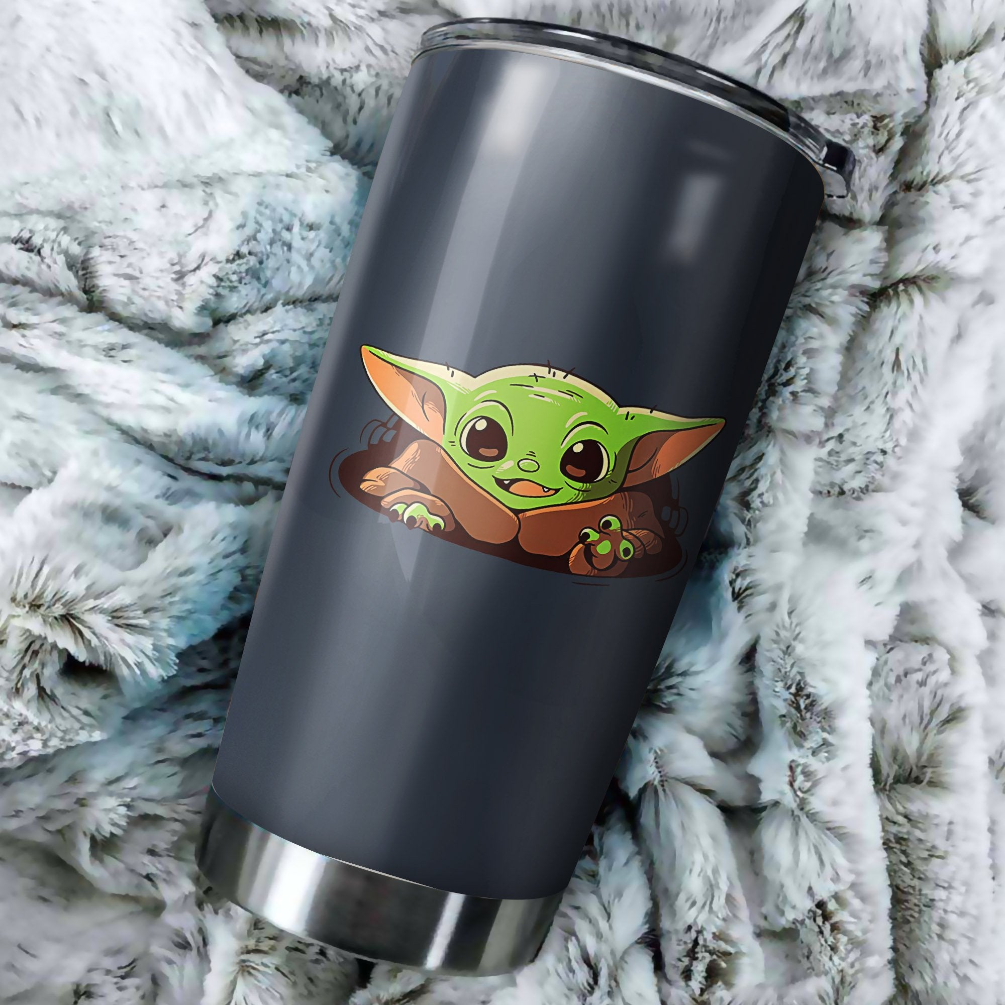 Adorable Baby Yoda Tumbler Best Perfect Gift Idea Stainless Traveling Mugs 2021