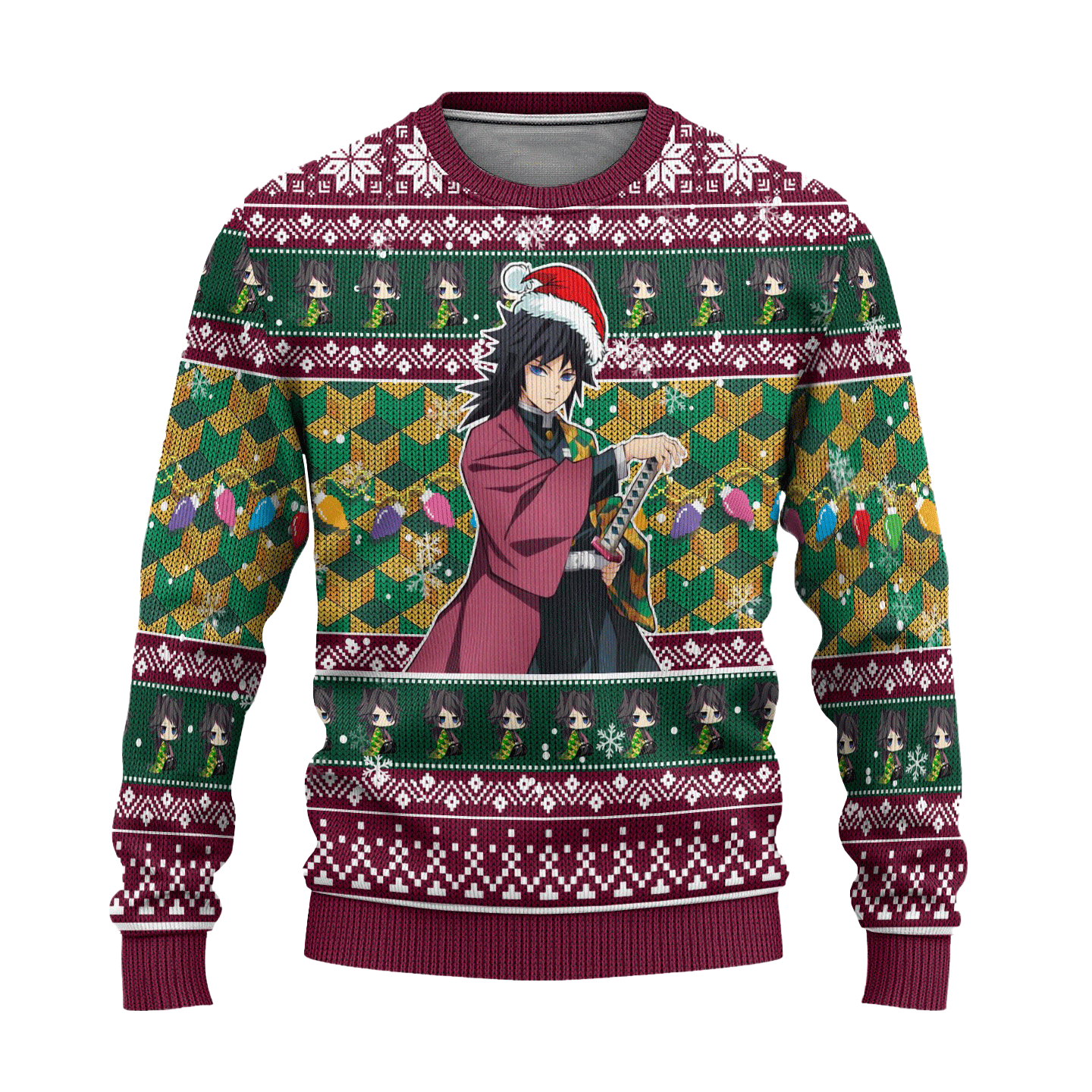 Demon Slayer Giyuu Tomioka Anime Ugly Christmas Sweater Xmas Gift