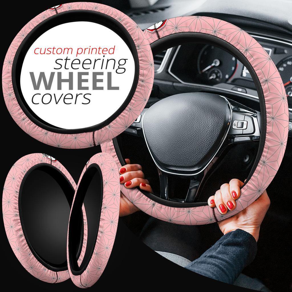 Nezuko Demon Slayers Steering Wheel Cover Anime Car Accessories