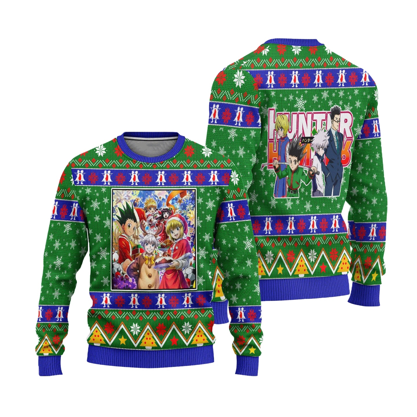 Hunter x Hunter Anime Ugly Christmas Sweater Characters Xmas Gift