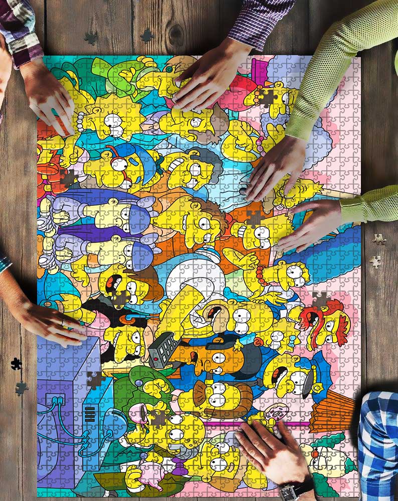 The Simpsons Characters Mock Puzzle