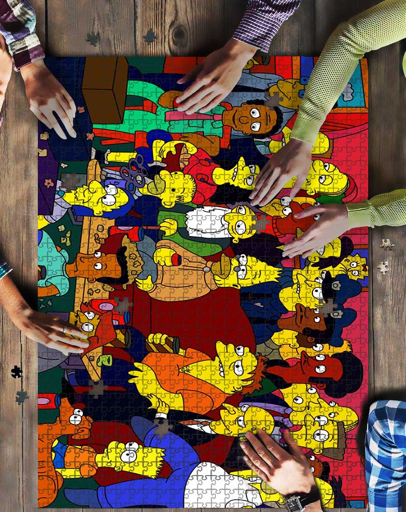 The Simpsons Character Watch Tv Mock Puzzle