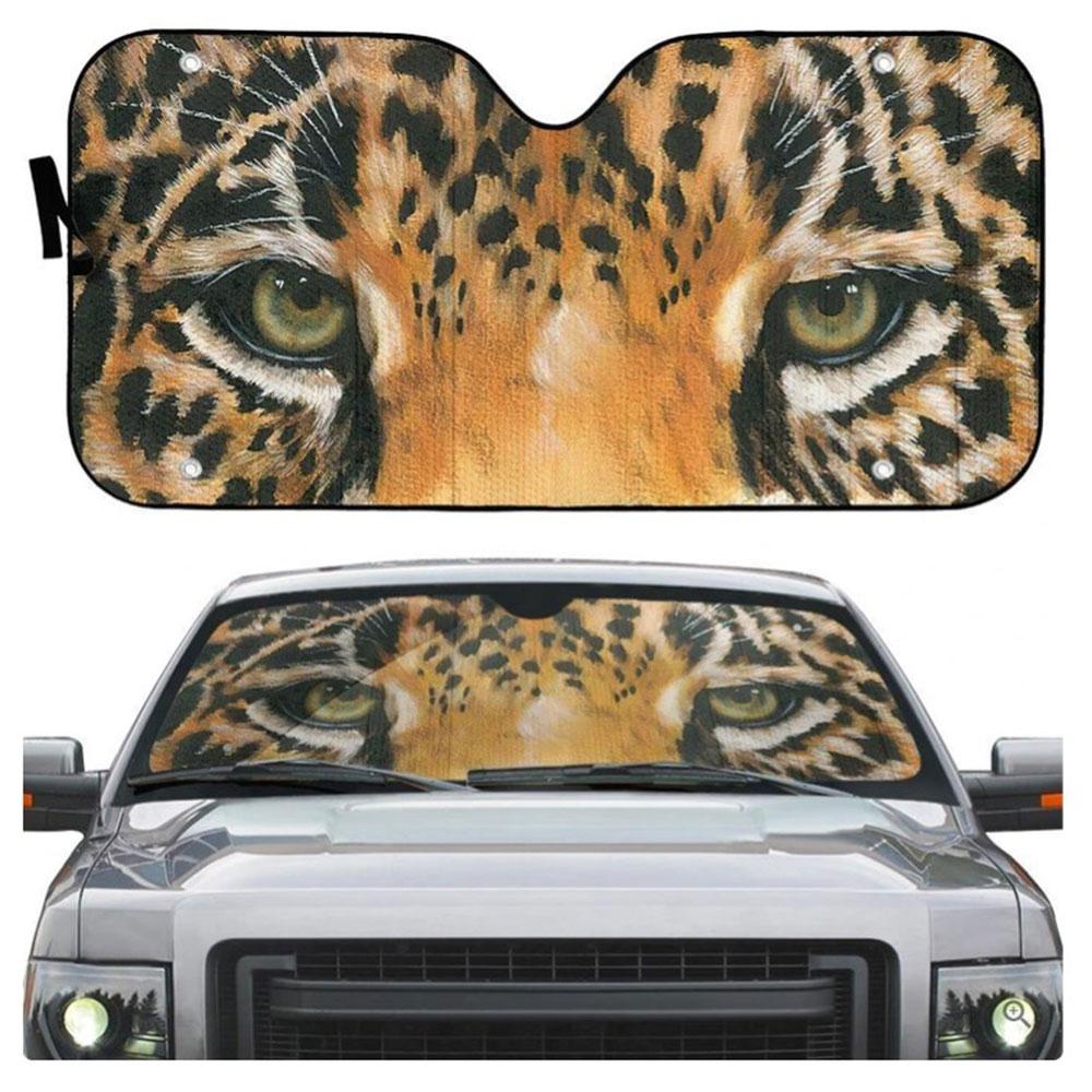 Leopard Eyes Car Auto Sun Shades Windshield Accessories Decor Gift