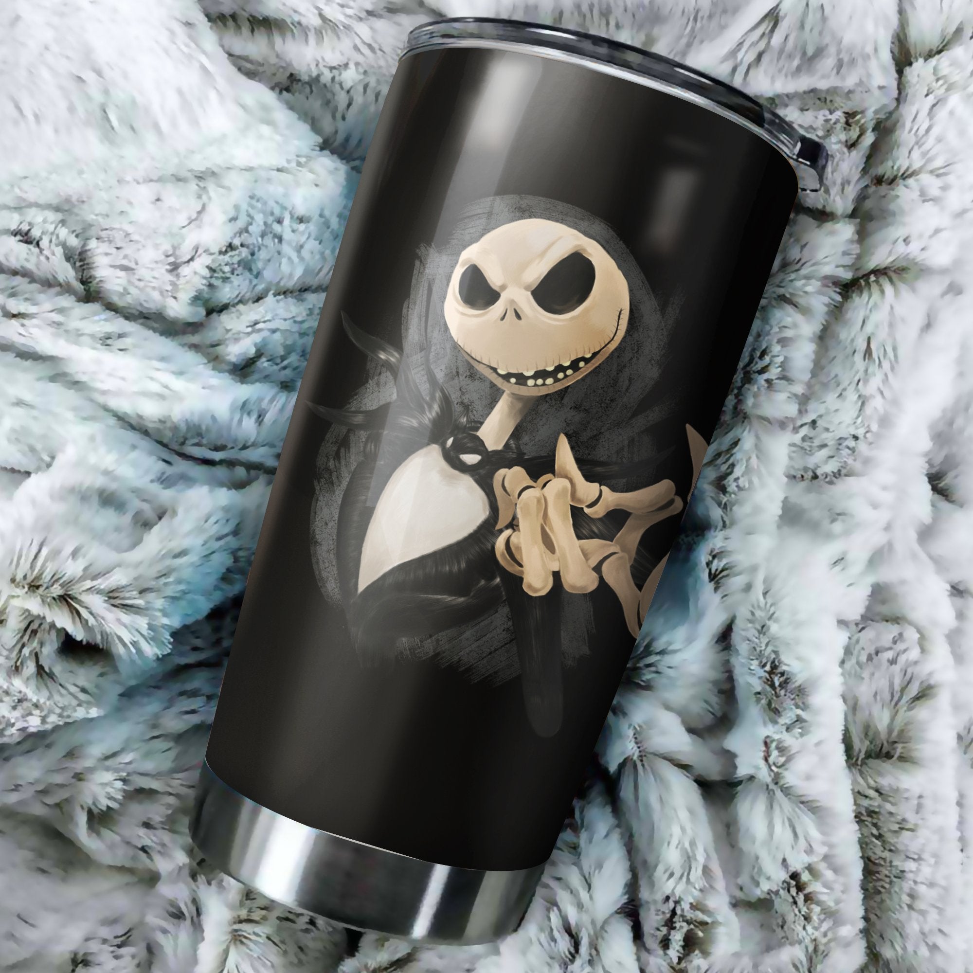 Jack Skellington Nightmare Before Christmas Dark Tumbler Perfect Birthday Best Gift Stainless Traveling Mugs 2021