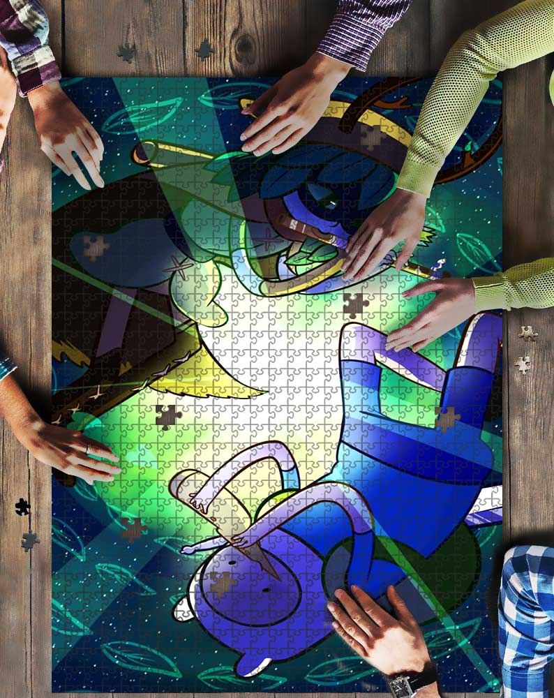 Adventure Time Finn And Green Girl Mock Puzzle