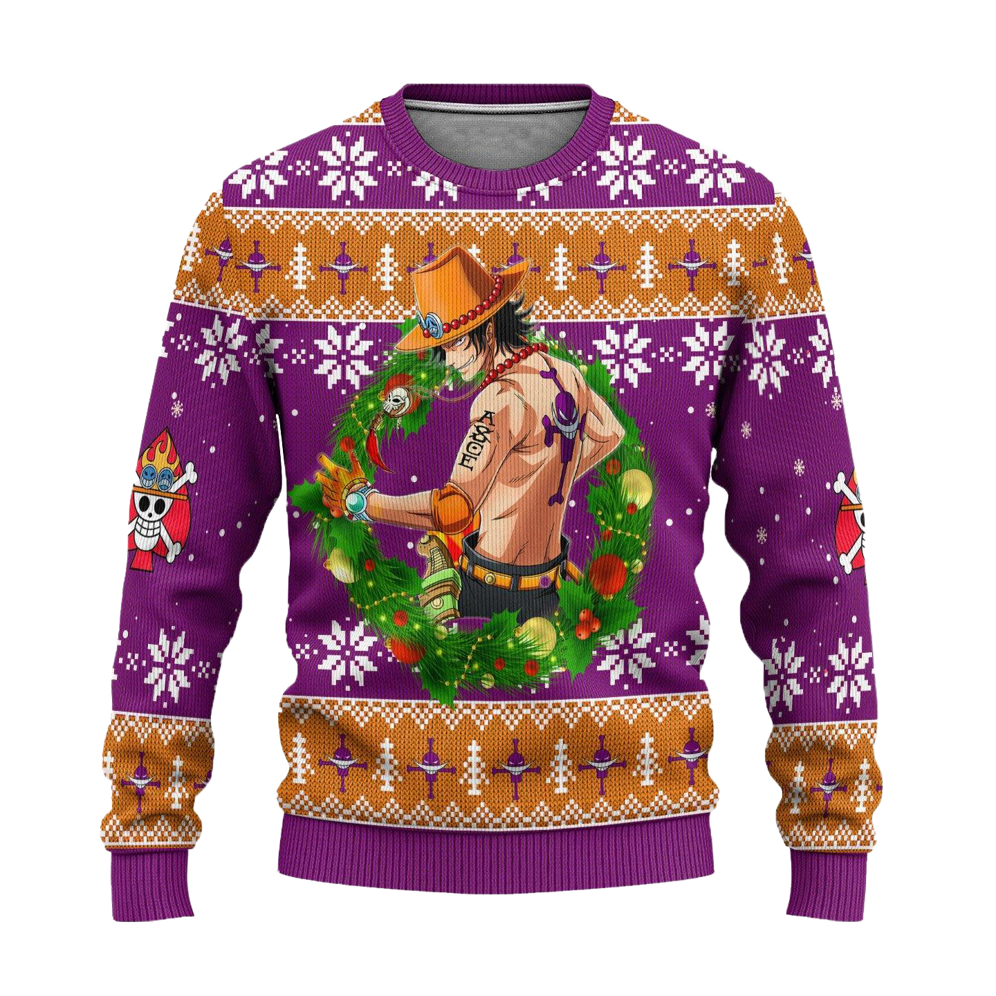 Portgas D Ace One Piece Anime Ugly Christmas Sweater Xmas Gift