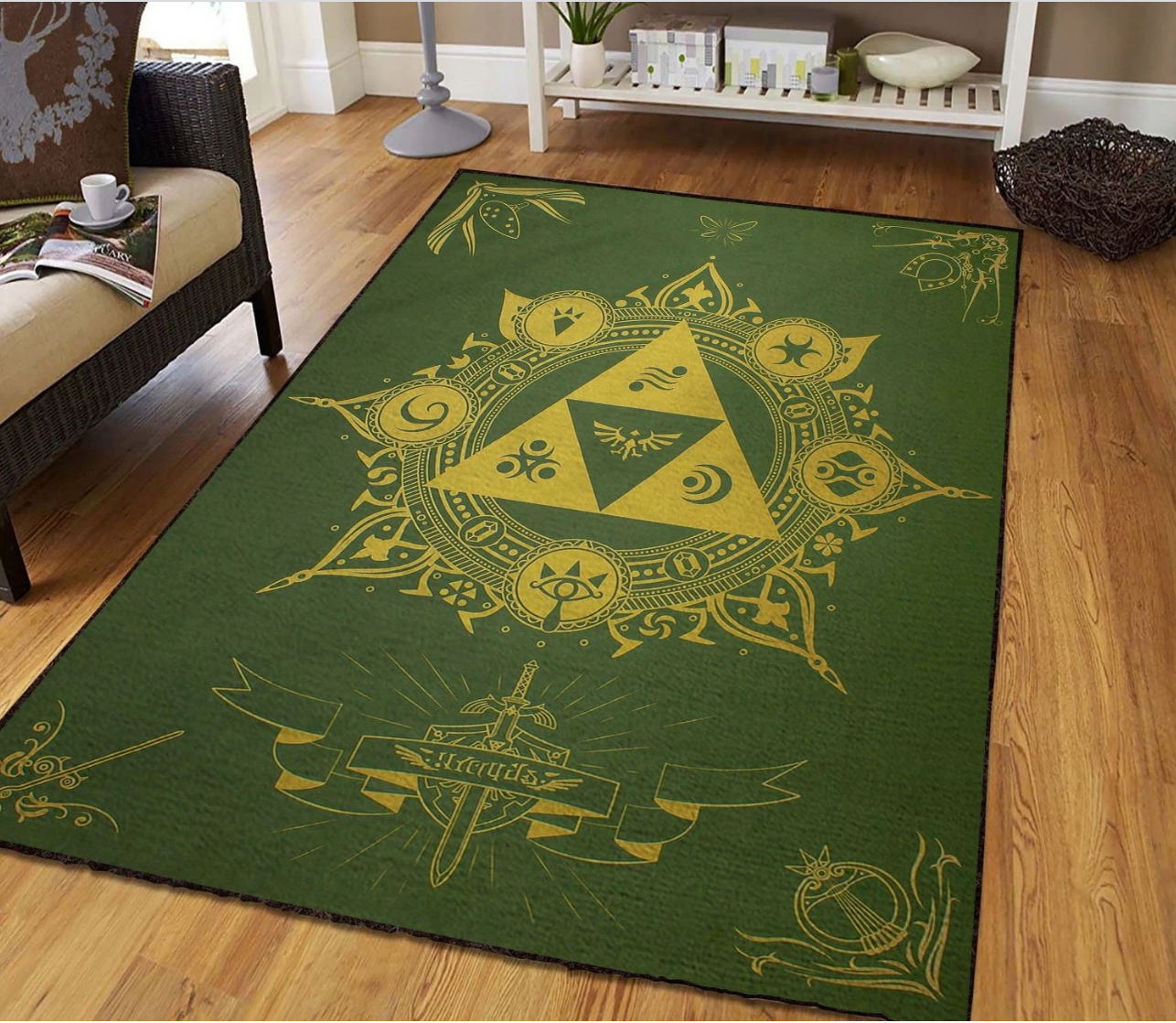 The Legend Of Zelda Signal Carpet Area Rug Floor Home Room Decor Room Décor