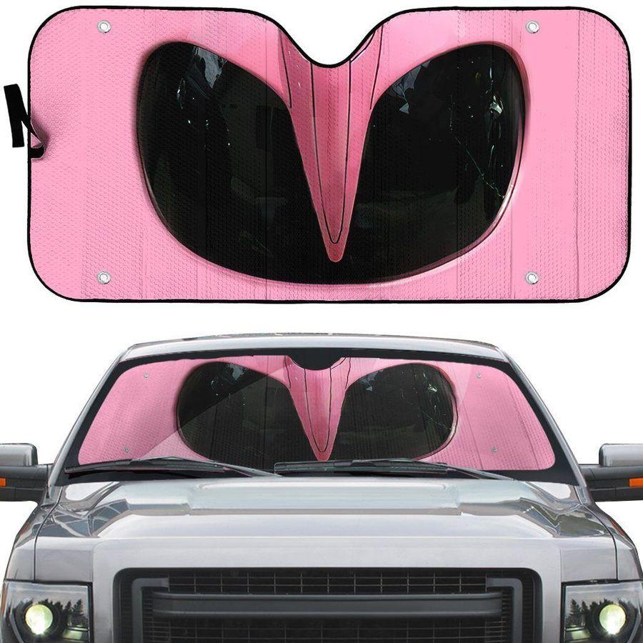 Mighty Morphin Pink Power Ranger Helmet Custom Car Auto Sunshade Windshield Accessories Decor Gift