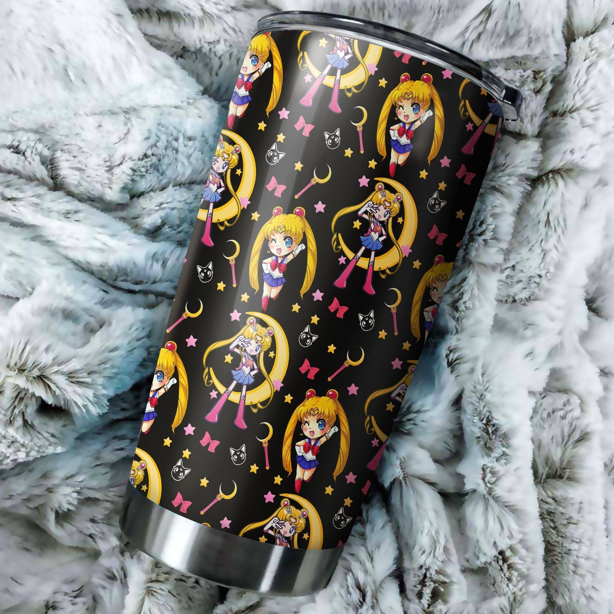 Sailor Moon Cute Chibi Tumbler Best Perfect Gift Idea Stainless Traveling Mugs 2021