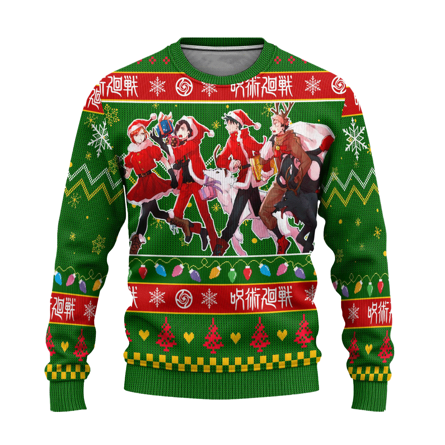 Jujutsu Kaisen Ugly Christmas Sweater Custom Anime Characters Xmas Gift