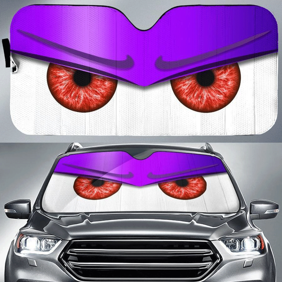 Purple Funny Angry Cartoon Eyes Car Auto Sun Shades Windshield Accessories Decor Gift