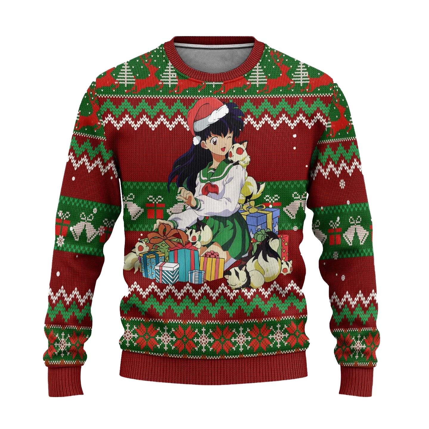 Kagome Ugly Christmas Sweater Inuyasha Anime Xmas Gift