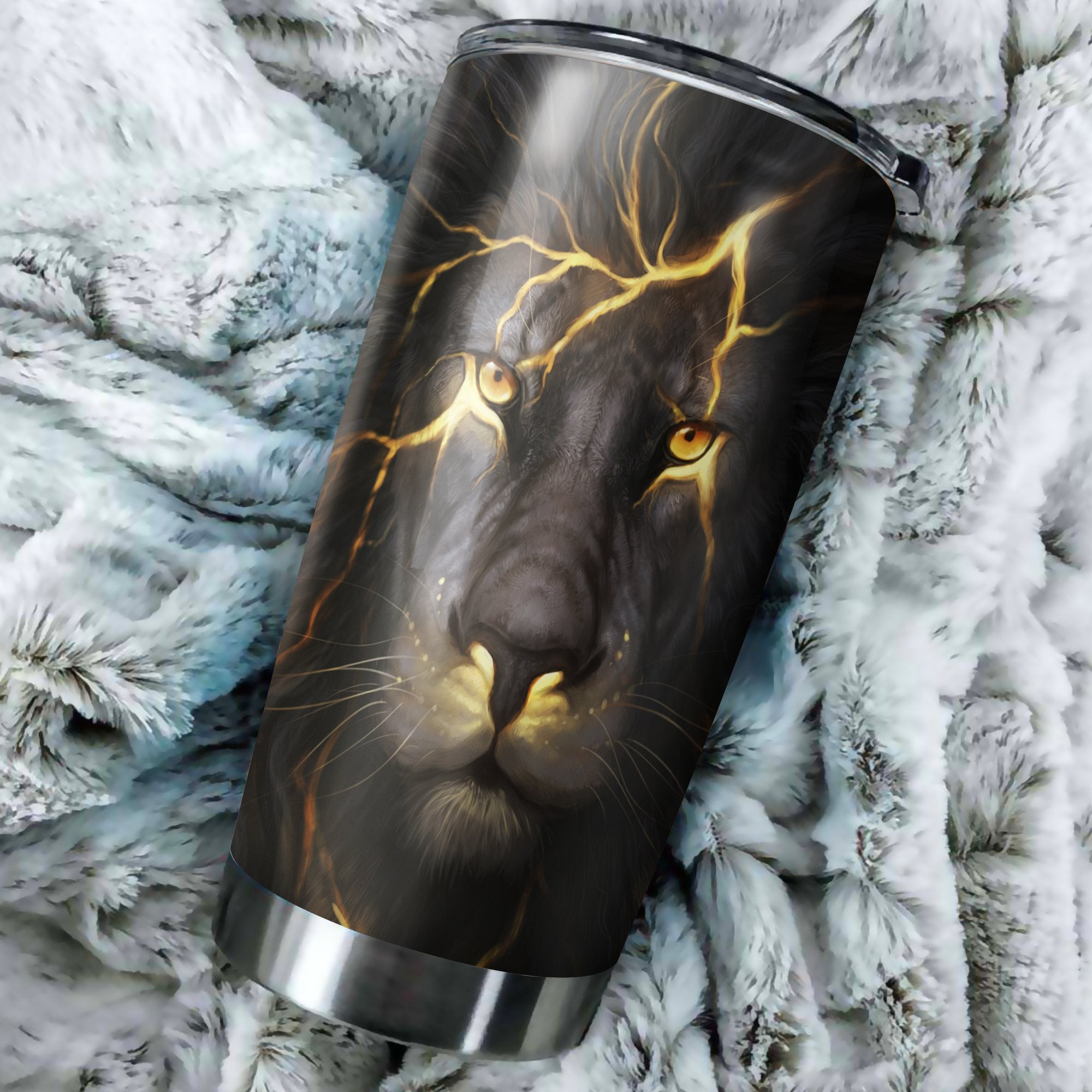 Lion Thunder Tumbler Perfect Birthday Best Gift Stainless Traveling Mugs 2021