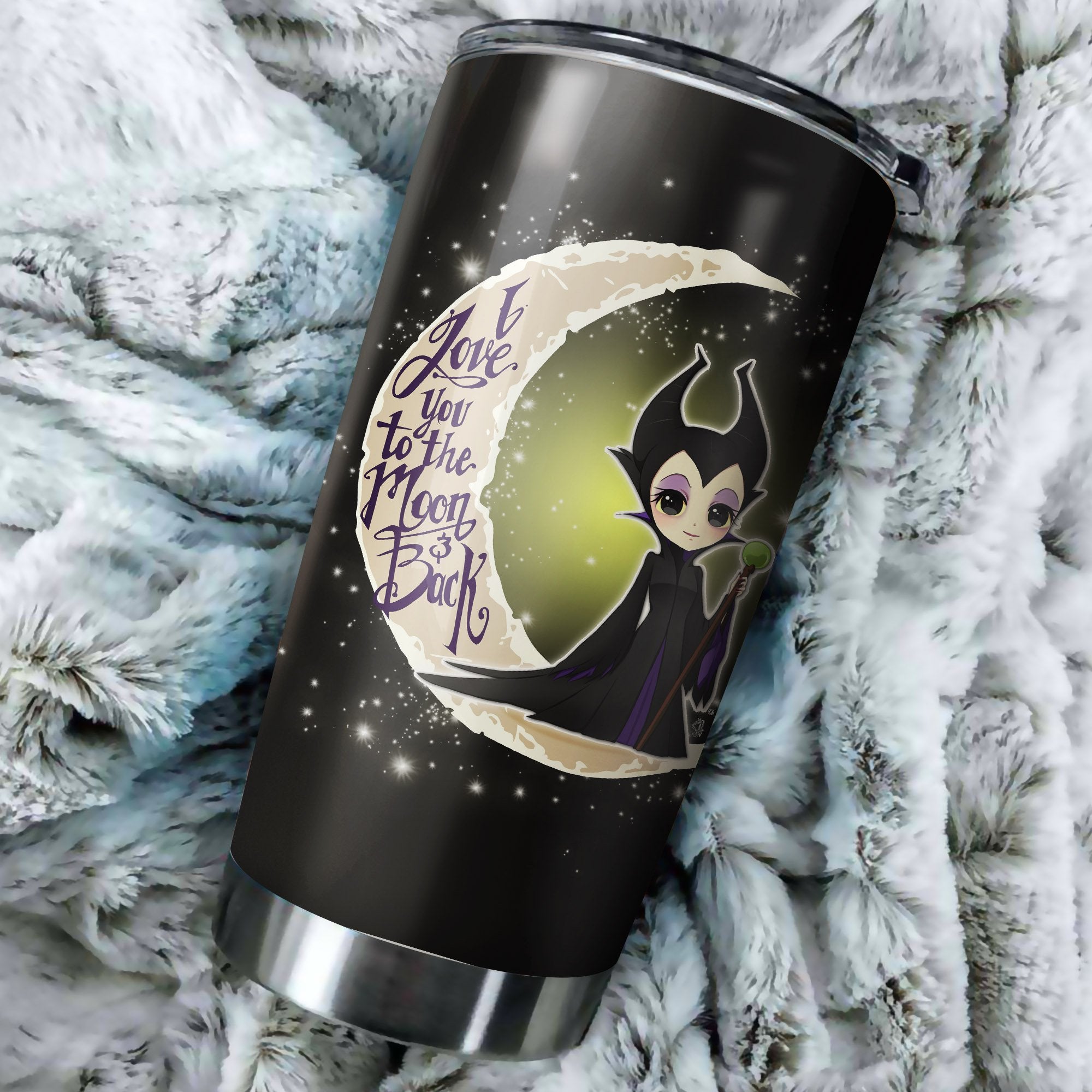 Maleficent To The Moon Tumbler Perfect Birthday Best Gift Stainless Traveling Mugs 2021