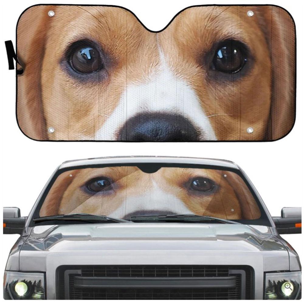 Beagle Dog Eyes Custom Car Auto Sun Shades Windshield Accessories Decor Gift