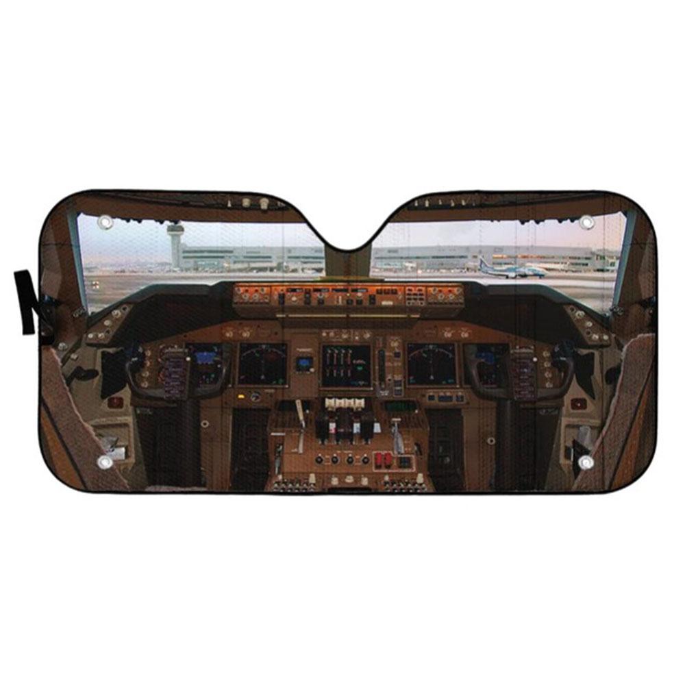 Boeing 721 Airplane Cockpit Custom Car Auto Sun Shades Windshield Accessories Decor Gift