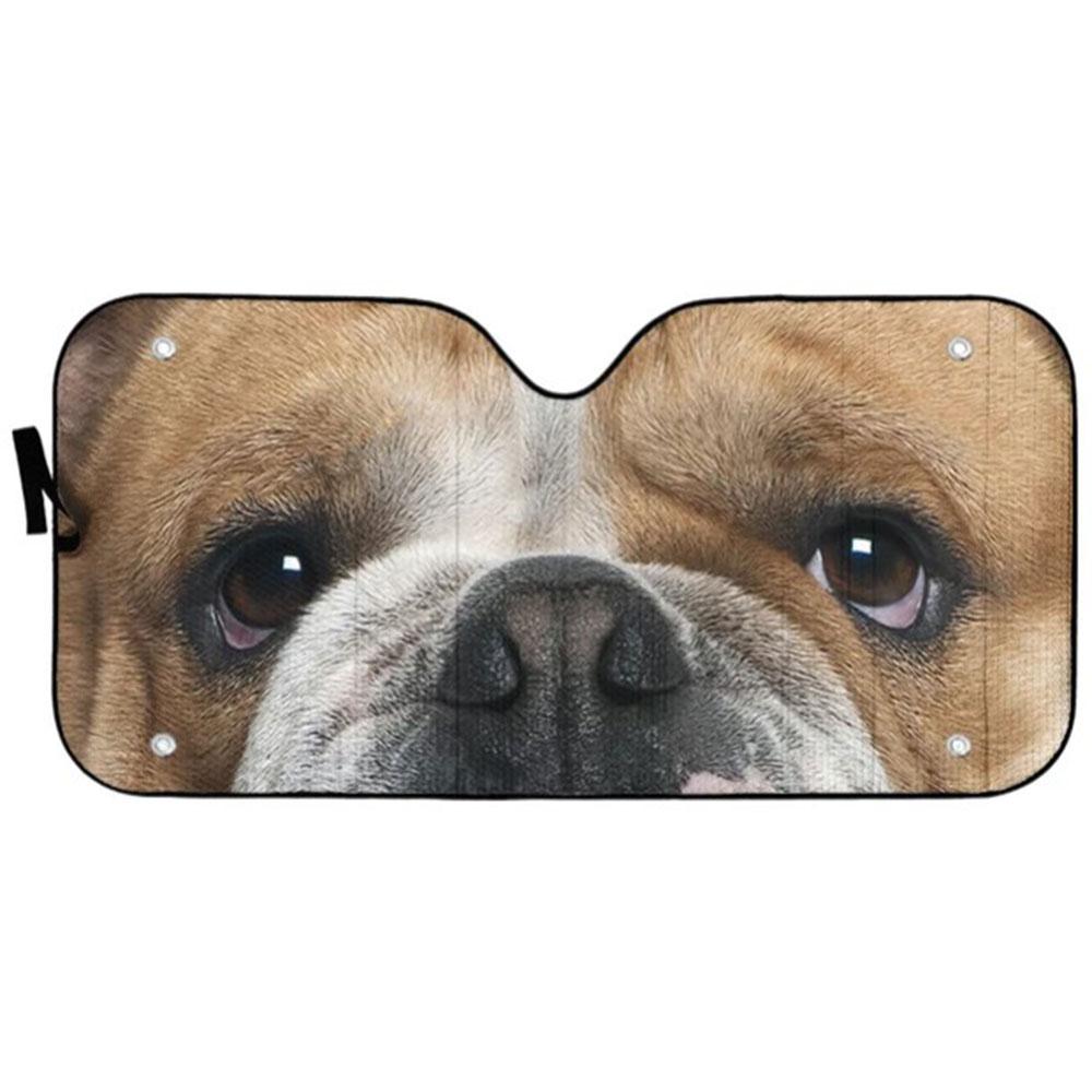 Bulldog Eyes Custom Car Auto Sun Shades Windshield Accessories Decor Gift