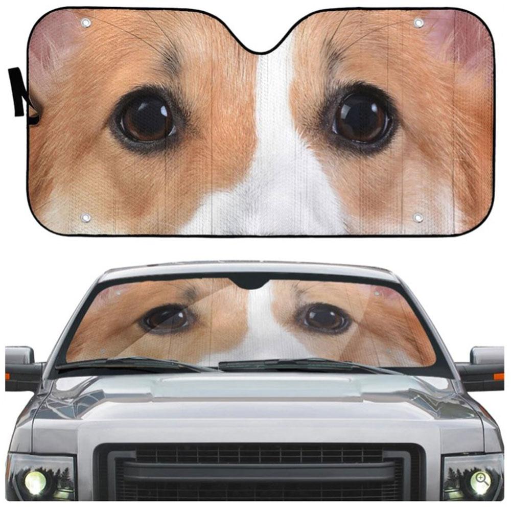 Corgi Dog Eyes Custom Car Auto Sun Shades Windshield Accessories Decor Gift