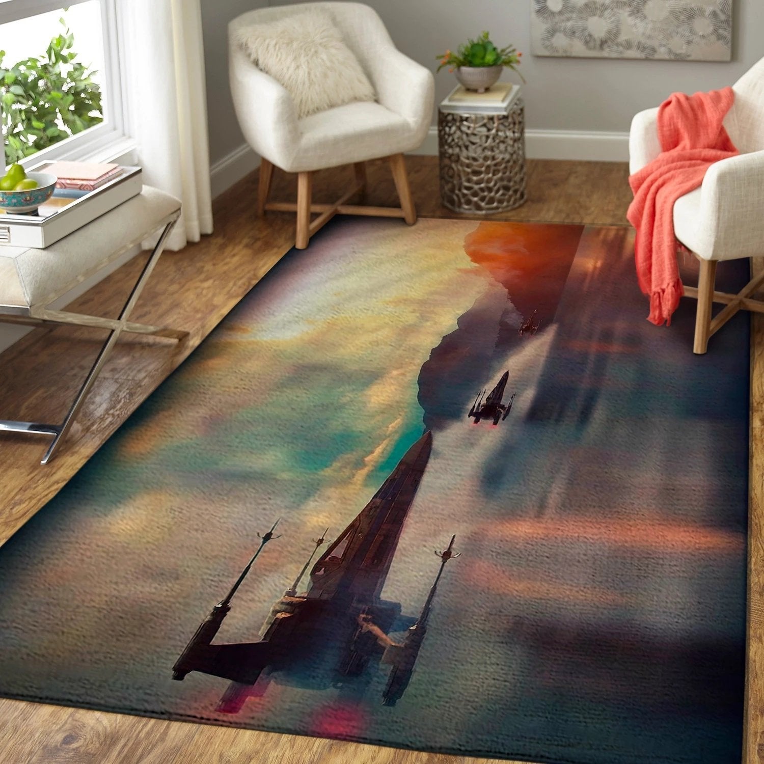 Star Wars Painting Area Rug Home Decor Bedroom Living Room Decor