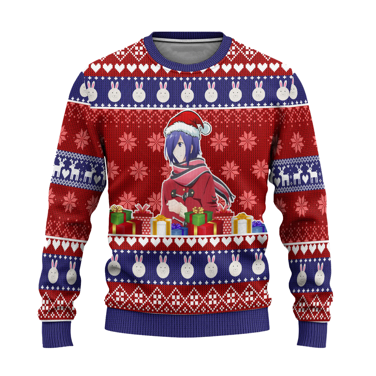Touka Kirishima Anime Ugly Christmas Sweater Custom Tokyo Ghoul Xmas Gift