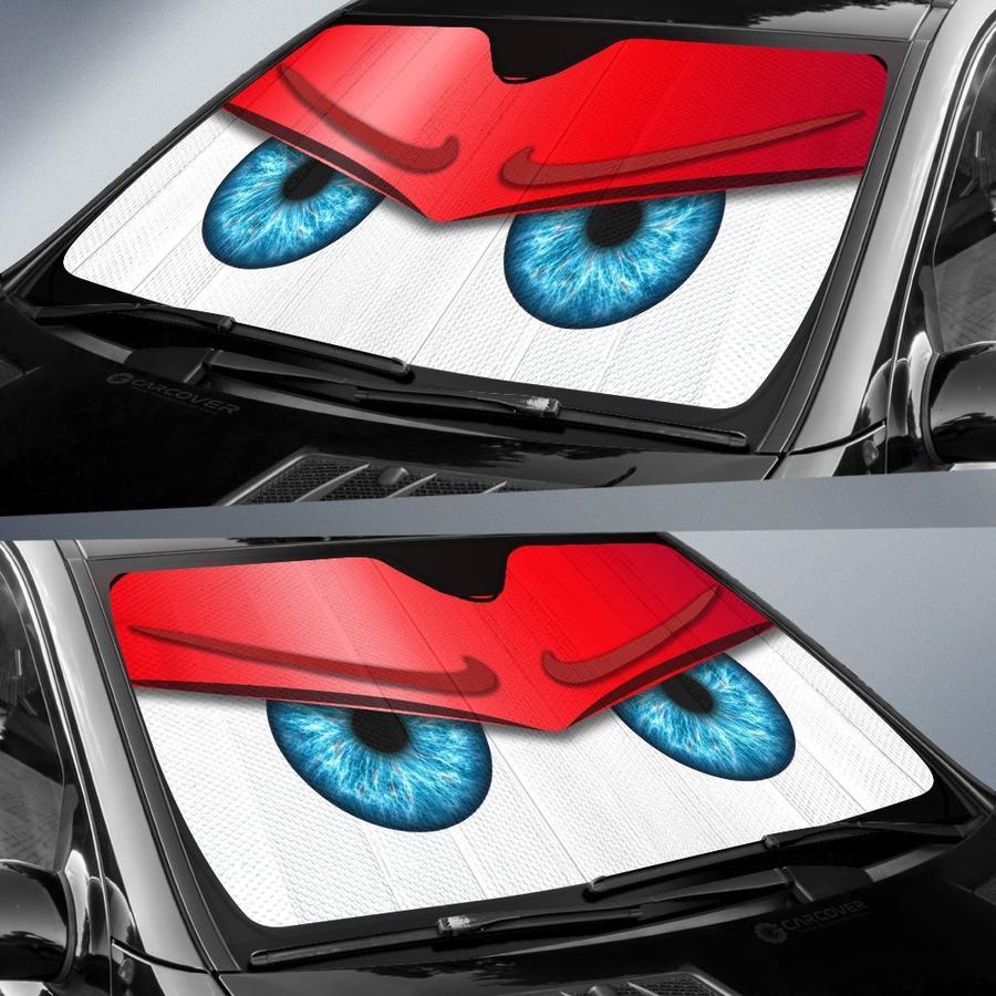 Red Funny Angry Cartoon Eyes Car Auto Sun Shades Windshield Accessories Decor Gift