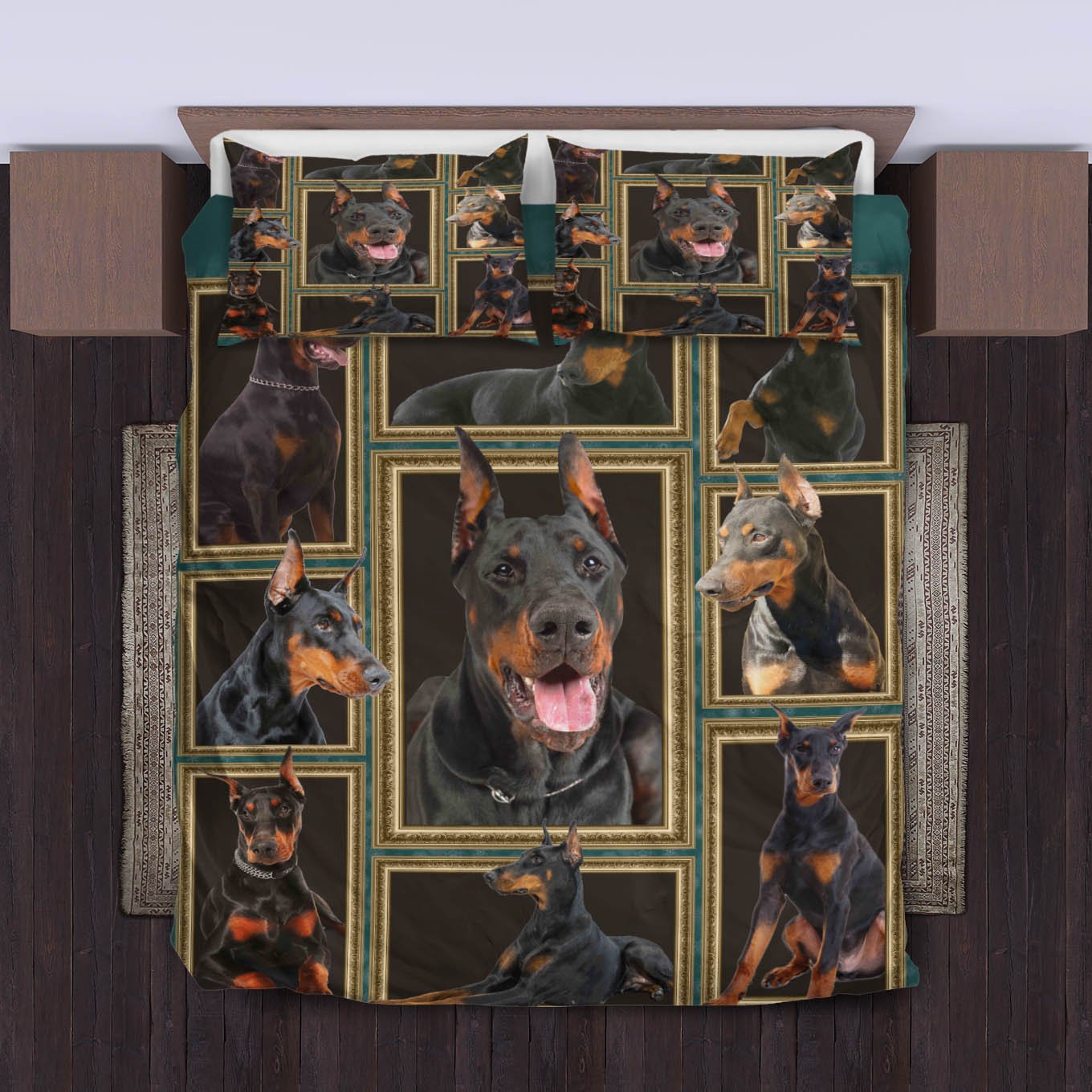 Doberman Bedding Set Duvet Cover And Pillowcase Set