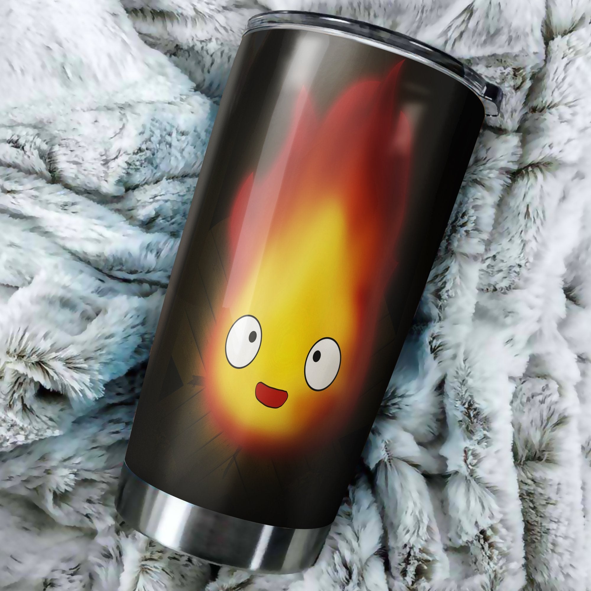 Calcifer Cute Tumbler Perfect Birthday Best Gift Stainless Traveling Mugs 2021