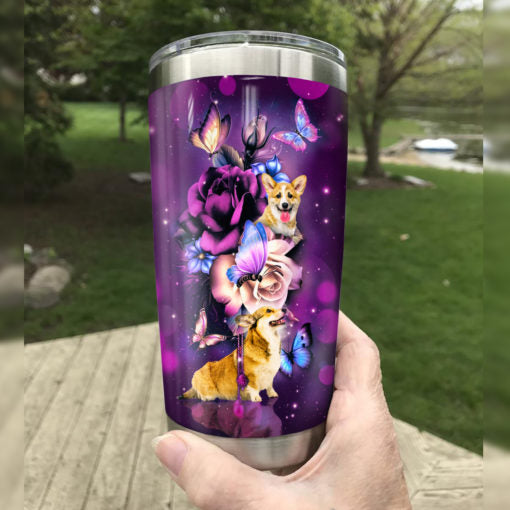 I Believe There Are Angels Among Us Corgi Dog Tumbler 2021