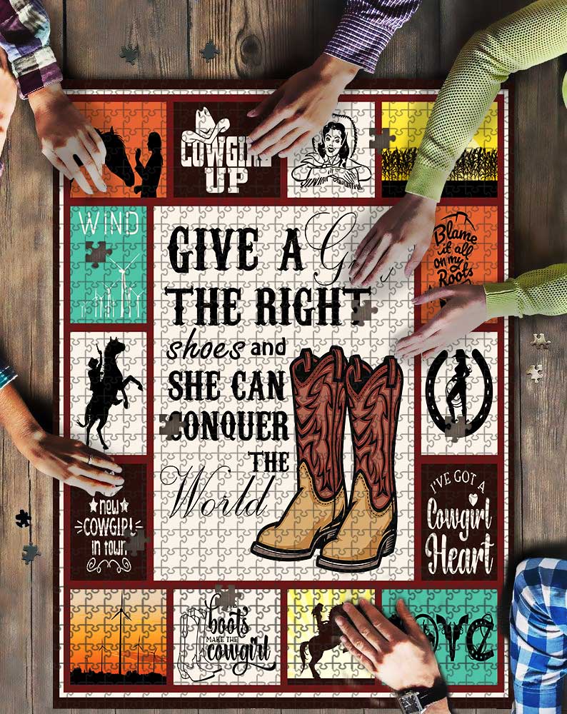 Cowboy Cowgirl Horse Puzzle