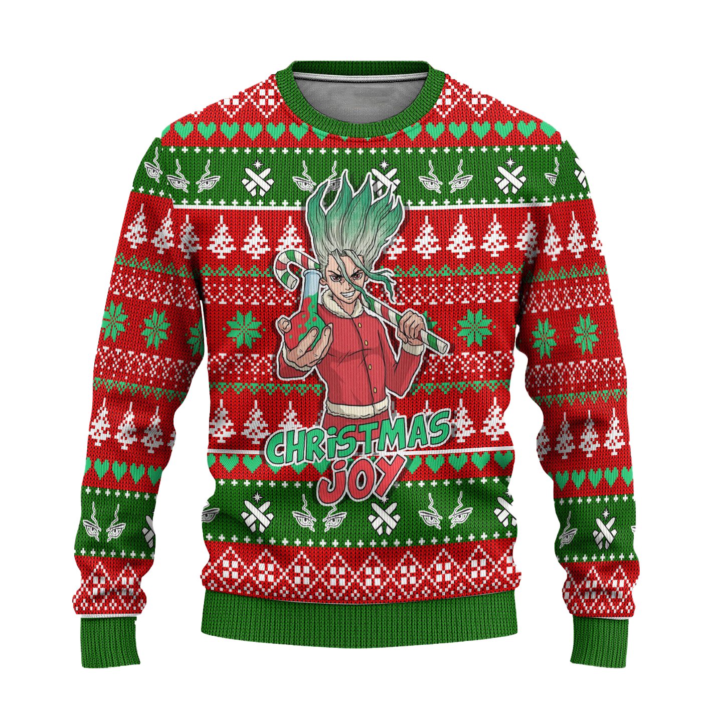 Senku Ishigami Anime Ugly Christmas Sweater Custom Dr Stone Xmas Gift