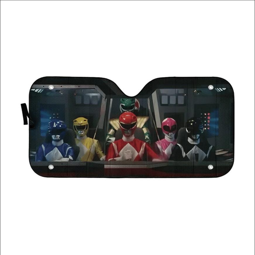 Mighty Morphin Power Rangers Megazord Cockpit Custom Car Auto Sunshade Windshield Accessories Decor Gift