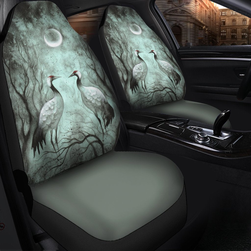 Decembird Eurasian Cranes Ii Seat Covers