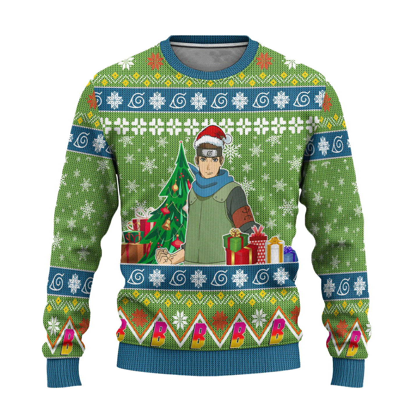 Konohamaru Sarutobi Anime Ugly Christmas Sweater Custom Boruto Xmas Gift