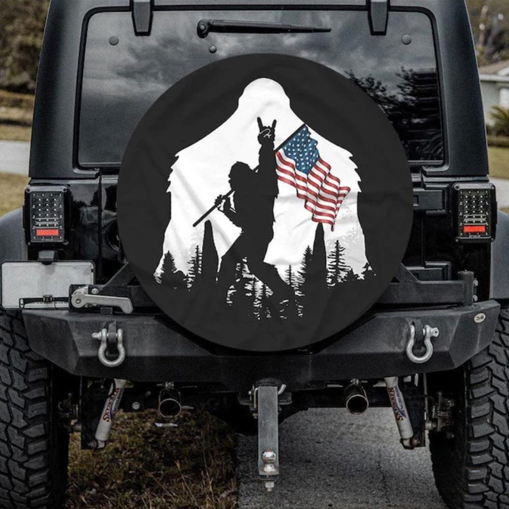 American Independence Day Jeep Car Spare Tire Cover Gift For Campers